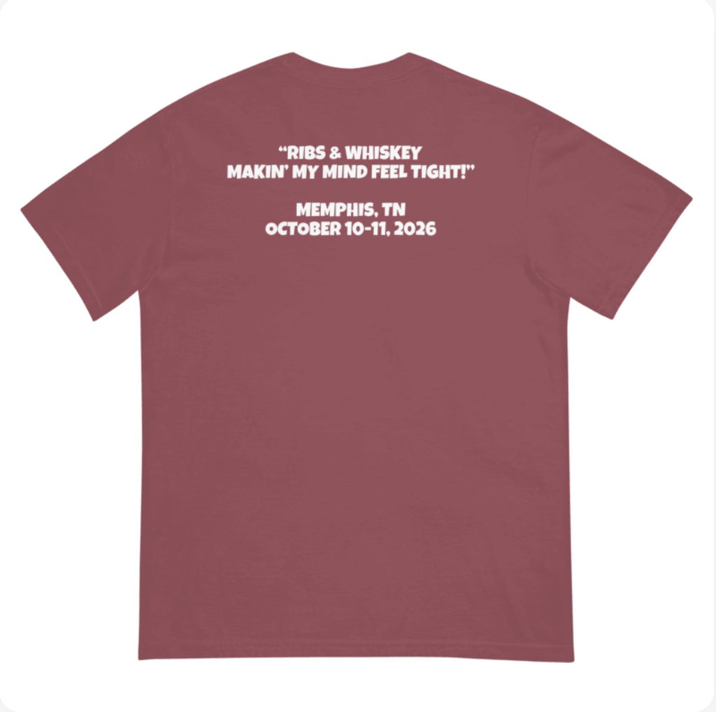 Mempho Ribs & Whiskey Comfort Colors T-Shirt