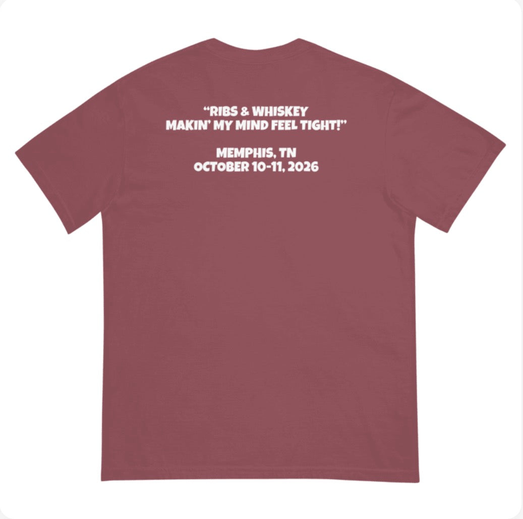 Mempho Ribs & Whiskey Comfort Colors T-Shirt