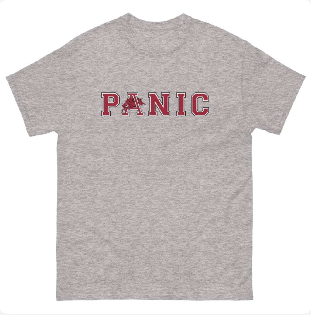 Arkansas Panic Gildan Heavyweight Cotton Sport Grey T-Shirt