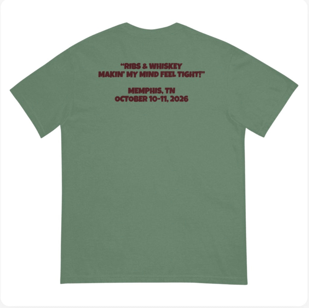 Mempho Ribs & Whiskey Comfort Colors T-Shirt