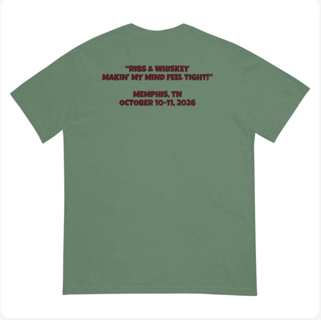 Mempho Ribs & Whiskey Comfort Colors T-Shirt