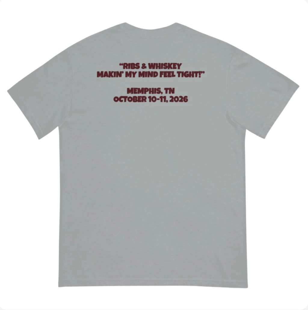Mempho Ribs & Whiskey Comfort Colors T-Shirt